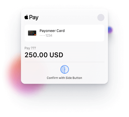 Use your Payoneer card with Apple Pay - remember to forget your wallet remember to forget your wallet