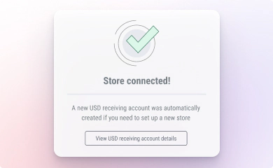 Payoneer account - store connected store connected